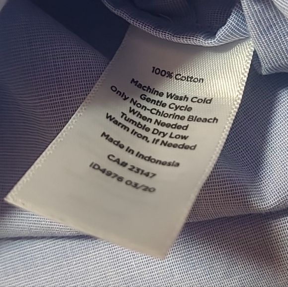 Talbots Light Blue Cotton Oxford Shirt XS | Side Button Detail - Picture 15 of 15